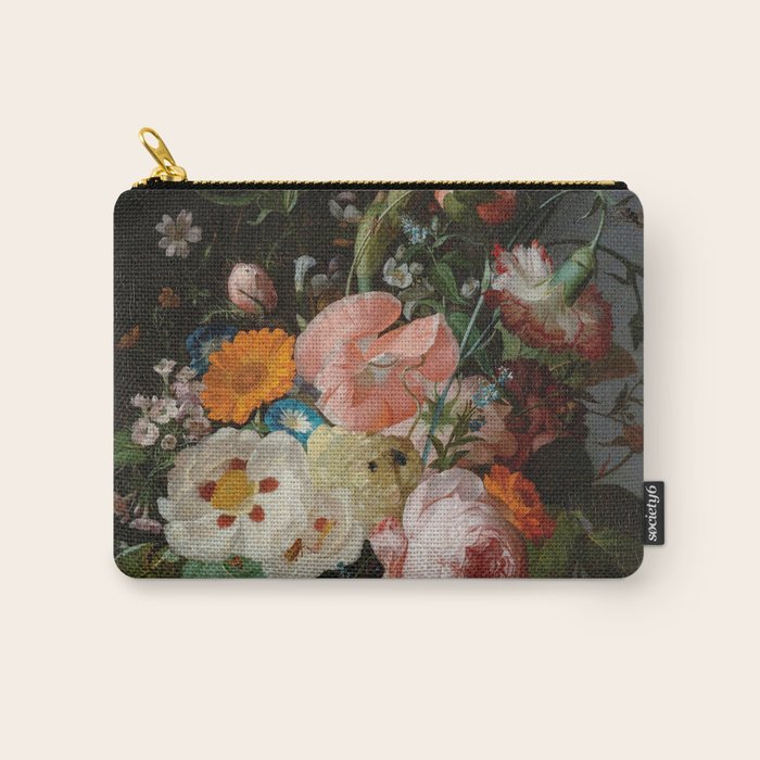 Still Life with Flowers on a Marble Tabletop, Rachel Ruysch, 1716 Carry All Pouch Gallery Image 1