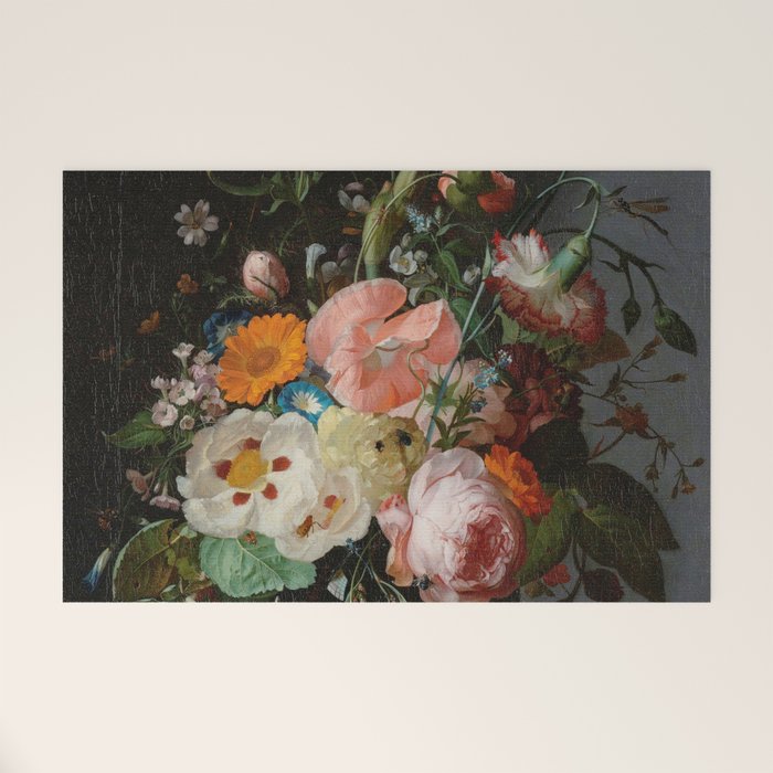 Still Life with Flowers on a Marble Tabletop, Rachel Ruysch, 1716 Welcome Mat Gallery Image 1