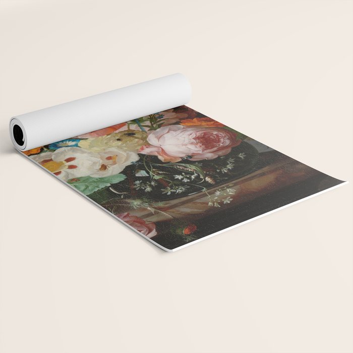 Still Life with Flowers on a Marble Tabletop, Rachel Ruysch, 1716 Yoga Mat Gallery Image 2