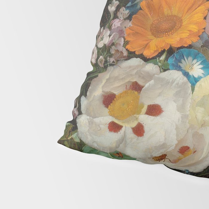 Still Life with Flowers on a Marble Tabletop, Rachel Ruysch, 1716 Pillow Sham Gallery Image 4