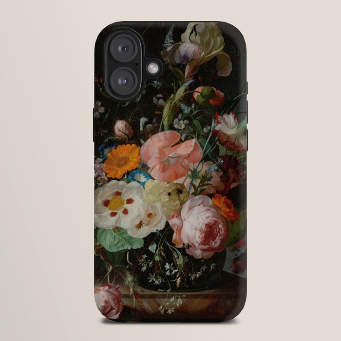 Still Life with Flowers on a Marble Tabletop, Rachel Ruysch, 1716 iPhone Case Gallery Image 10