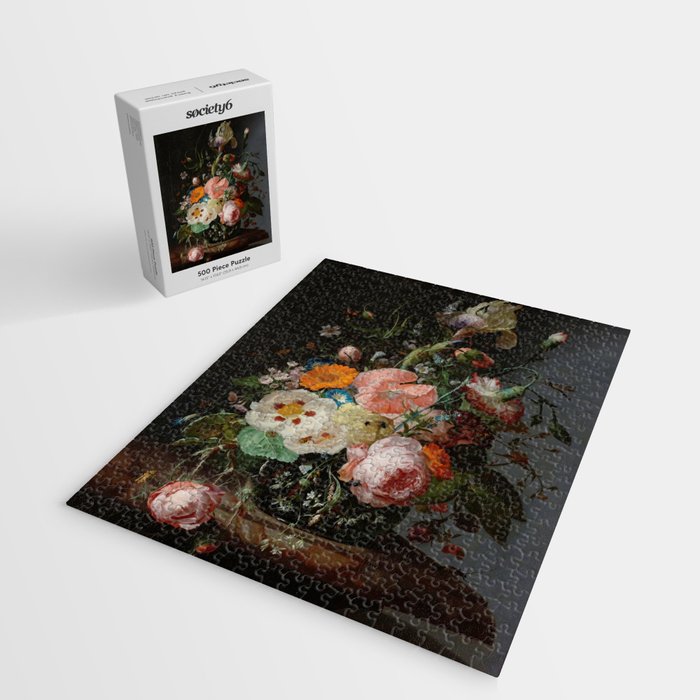 Still Life with Flowers on a Marble Tabletop, Rachel Ruysch, 1716 Jigsaw Puzzle Gallery Image 2