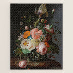 Still Life with Flowers on a Marble Tabletop, Rachel Ruysch, 1716 Jigsaw Puzzle Gallery Image 1
