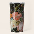 Still Life with Flowers on a Marble Tabletop, Rachel Ruysch, 1716 Travel Mug Gallery Image 1
