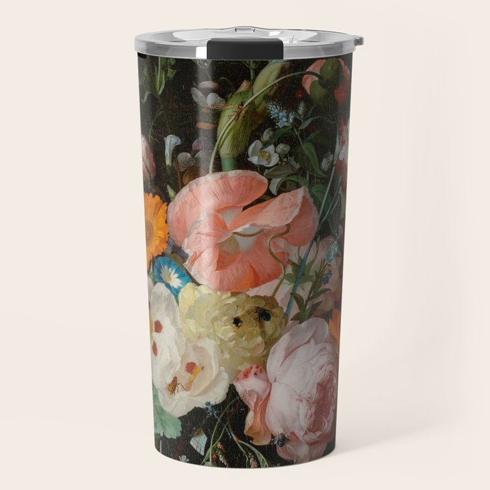 Still Life with Flowers on a Marble Tabletop, Rachel Ruysch, 1716 Travel Mug Gallery Image 1
