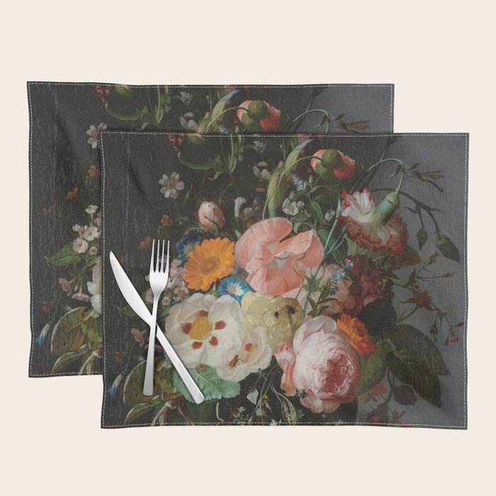 Still Life with Flowers on a Marble Tabletop, Rachel Ruysch, 1716 Placemat Gallery Image 1