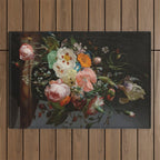 Still Life with Flowers on a Marble Tabletop, Rachel Ruysch, 1716 Outdoor Rug Gallery Image 1