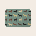 Labrador Retriever Dog Silhouettes Pattern Bath Mat Gallery Image 1