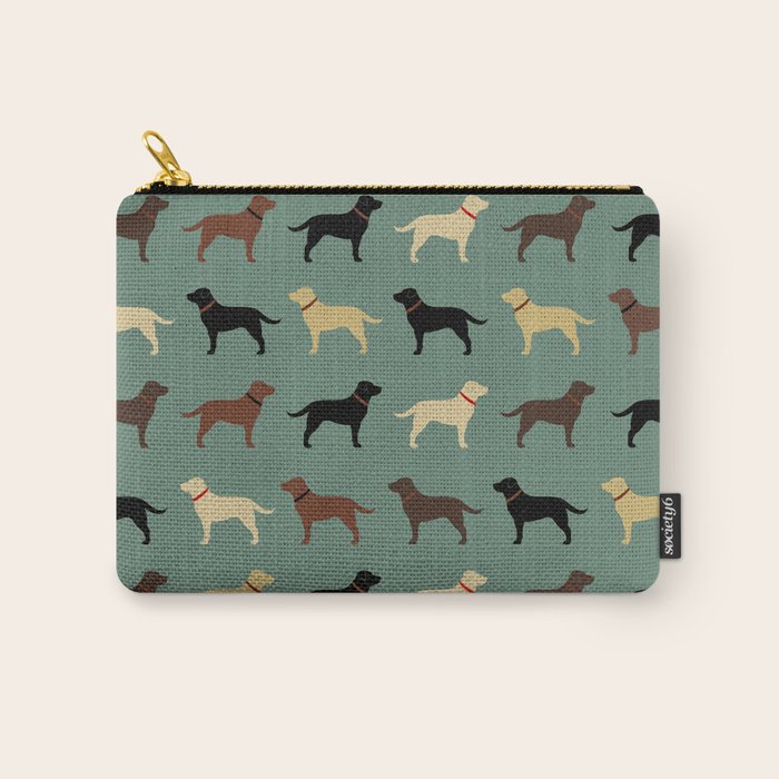 Labrador Retriever Dog Silhouettes Pattern Carry All Pouch Gallery Image 1