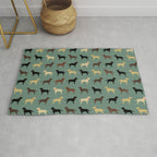 Labrador Retriever Dog Silhouettes Pattern Rug Gallery Image 1