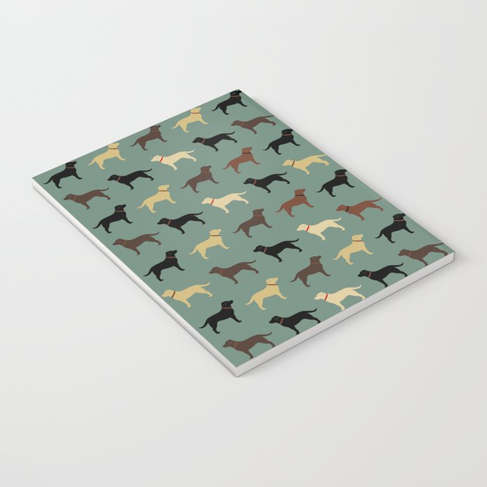 Labrador Retriever Dog Silhouettes Pattern Notebook Gallery Image 3