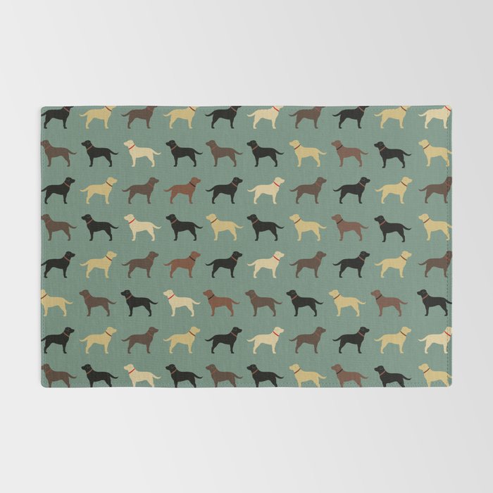 Labrador Retriever Dog Silhouettes Pattern Rug Gallery Image 2