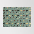 Labrador Retriever Dog Silhouettes Pattern Rug Gallery Image 2