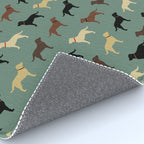 Labrador Retriever Dog Silhouettes Pattern Rug Gallery Image 4