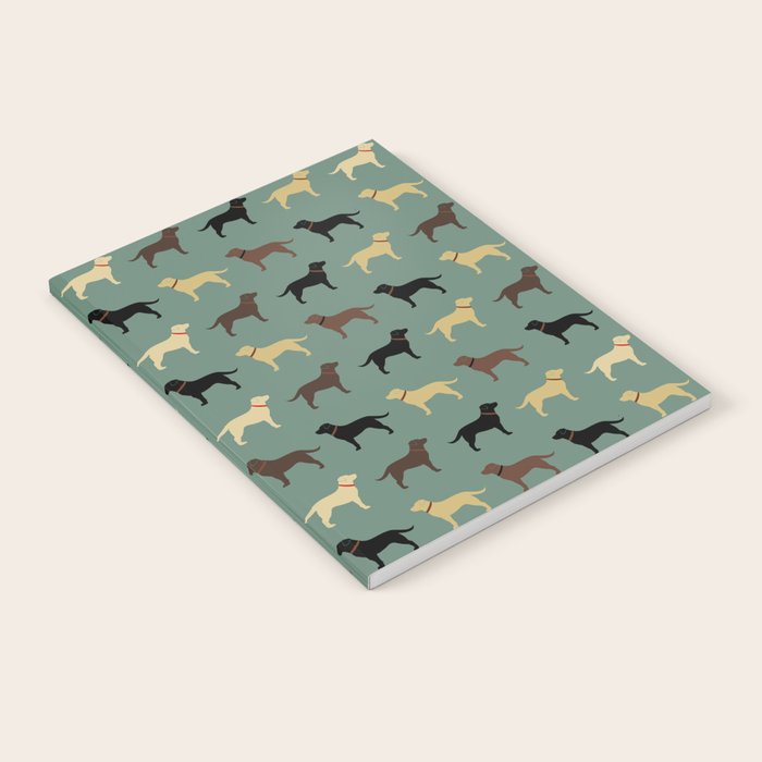Labrador Retriever Dog Silhouettes Pattern Notebook Gallery Image 2