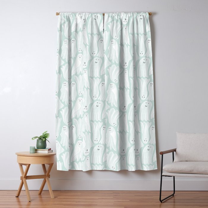 Gossamer Ghosts - soft blue Window Curtain Gallery Image 5