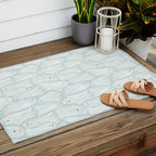 Gossamer Ghosts - soft blue Outdoor Rug Gallery Image 2