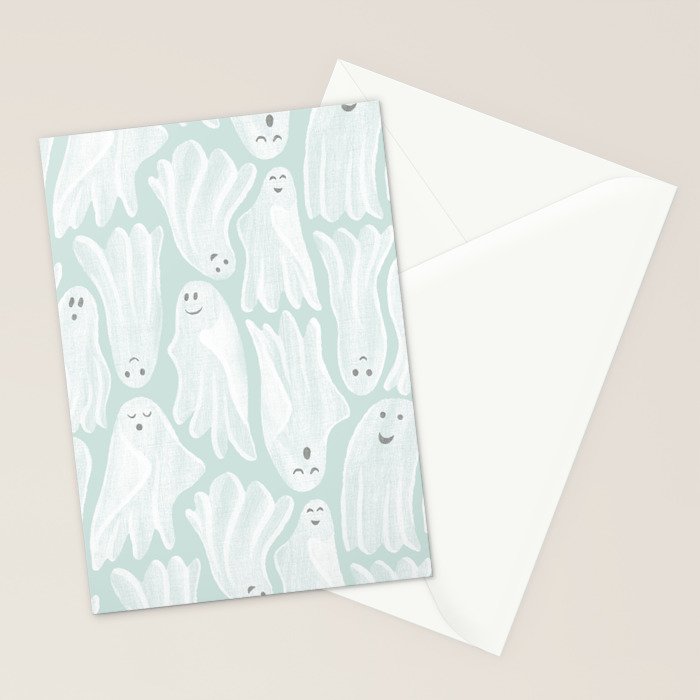 Gossamer Ghosts - soft blue Stationery Card Gallery Image 2