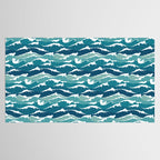 Cat waves pattern Tablecloth Gallery Image 2