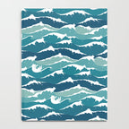 Cat waves pattern Notebook Gallery Image 4
