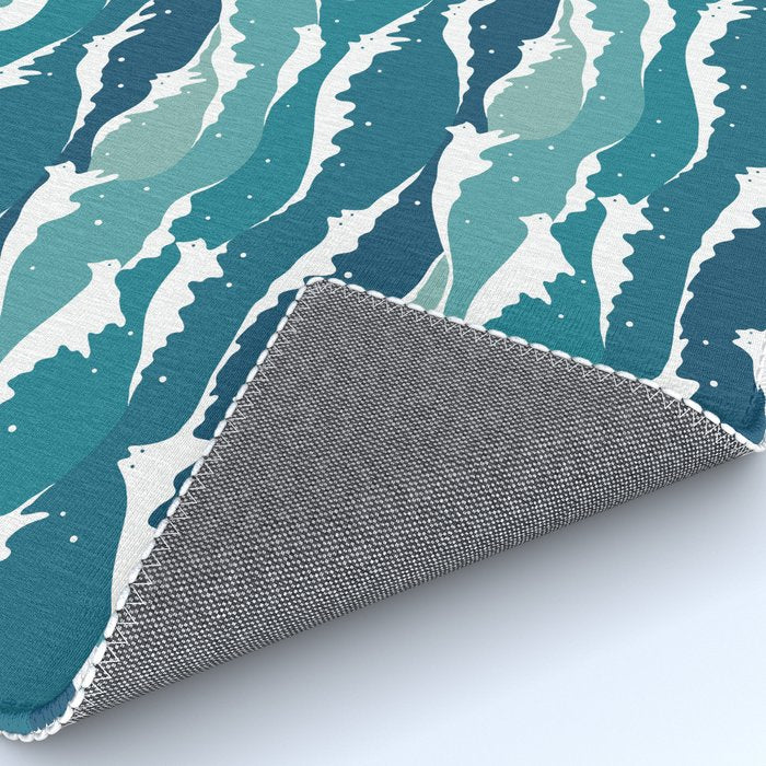 Cat waves pattern Rug Gallery Image 4