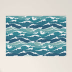 Cat waves pattern Welcome Mat Gallery Image 1