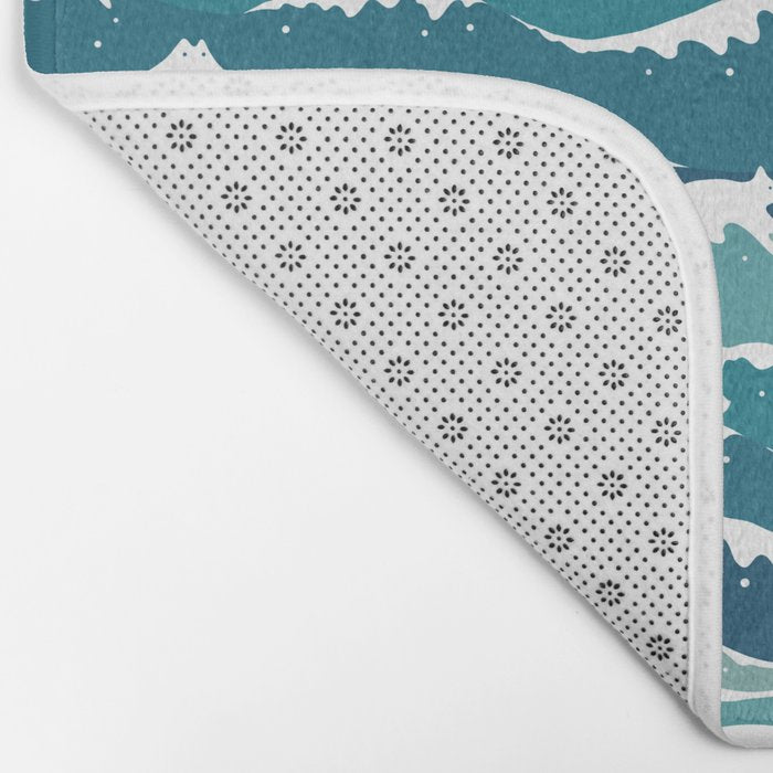 Cat waves pattern Bath Mat Gallery Image 2