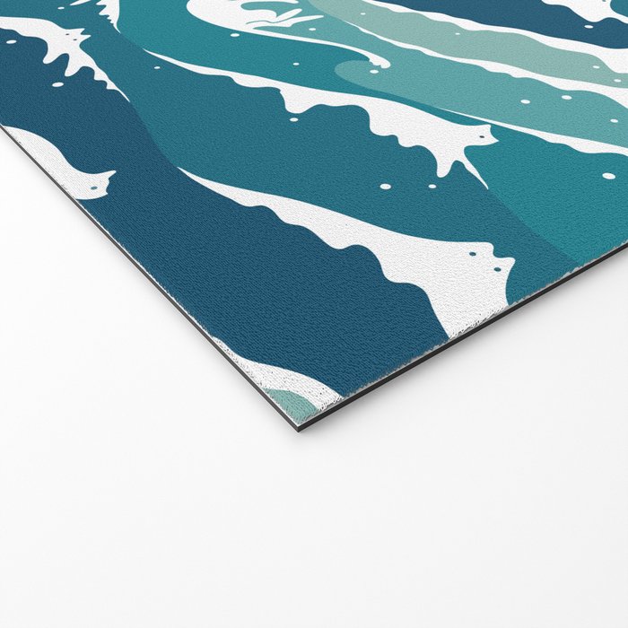 Cat waves pattern Welcome Mat Gallery Image 2