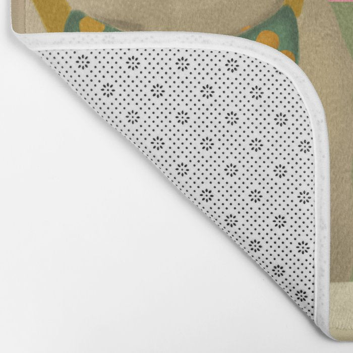 French Bulldogs at Breakfast Cafe Bath Mat Gallery Image 2