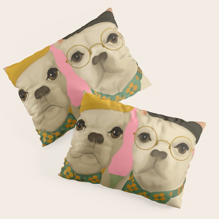 French Bulldogs at Breakfast Cafe Pillow Sham Gallery Image 3