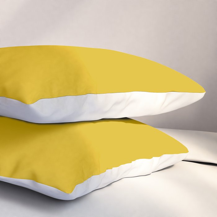 Mango Yellow Solid Color Pillow Sham Gallery Image 3