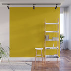 Mango Yellow Solid Color Wall Mural Gallery Image 1