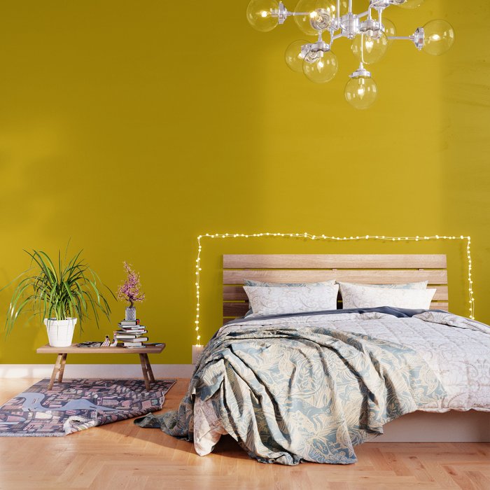 Mango Yellow Solid Color Wallpaper Gallery Image 3