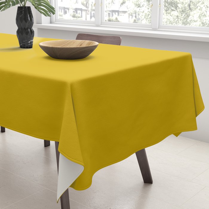 Mango Yellow Solid Color Tablecloth Gallery Image 3