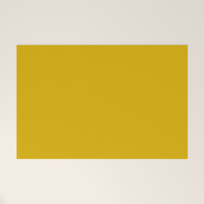 Mango Yellow Solid Color Welcome Mat Gallery Image 1