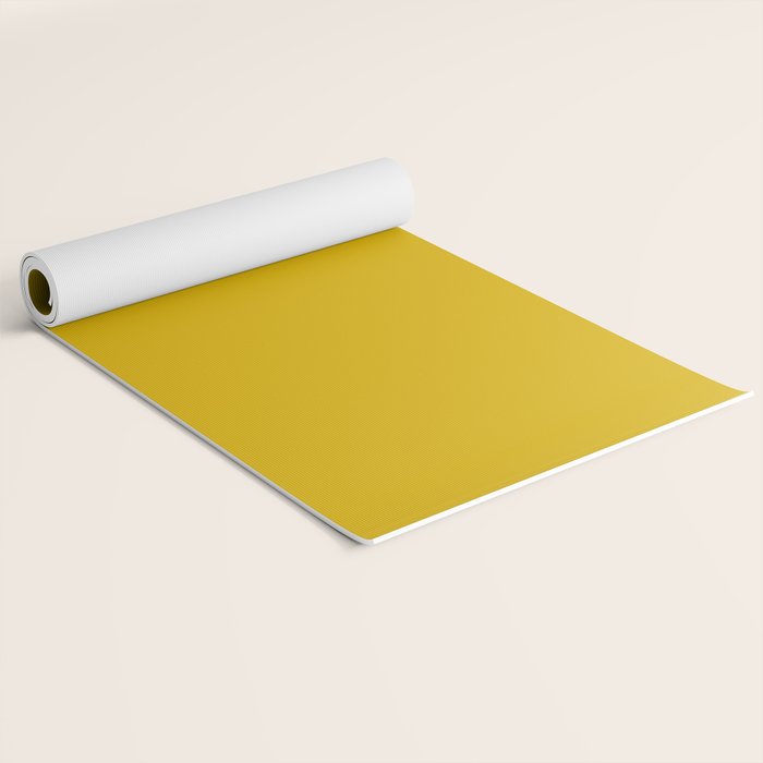 Mango Yellow Solid Color Yoga Mat Gallery Image 2