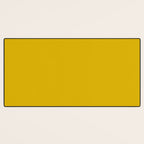 Mango Yellow Solid Color Desk Mat Gallery Image 3