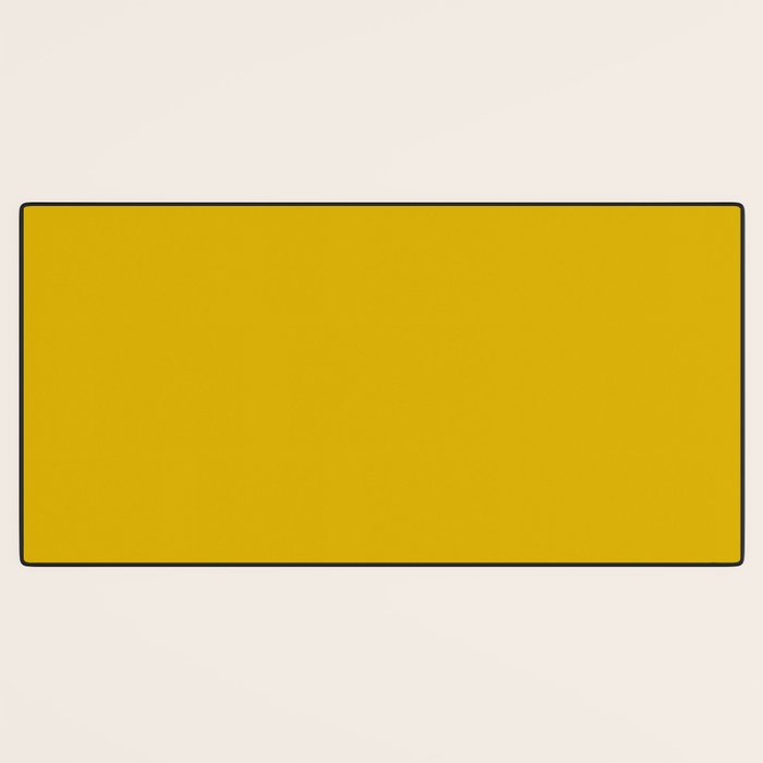 Mango Yellow Solid Color Desk Mat Gallery Image 3