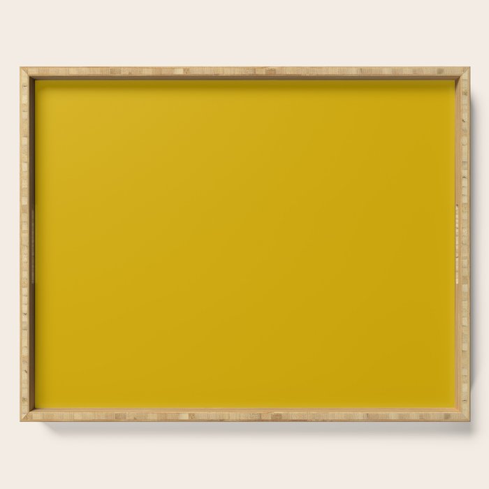 Mango Yellow Solid Color Serving Tray Gallery Image 1
