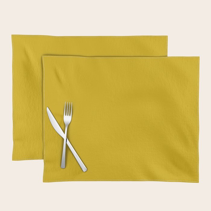 Mango Yellow Solid Color Placemat Gallery Image 1