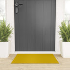 Mango Yellow Solid Color Welcome Mat Gallery Image 3