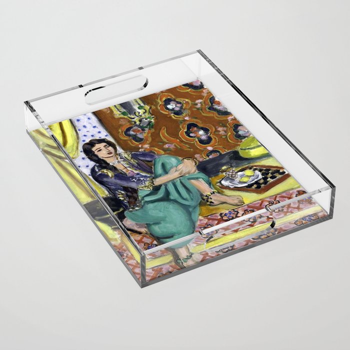 Henri Matisse 'Odalisque' Orientalist Female Figurative Art Acrylic Tray Gallery Image 1