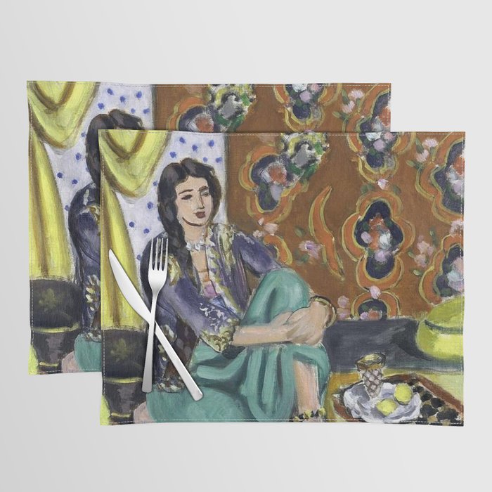 Henri Matisse 'Odalisque' Orientalist Female Figurative Art Placemat Gallery Image 1