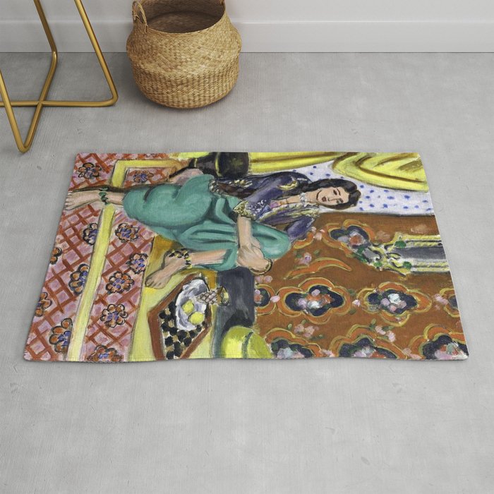 Henri Matisse 'Odalisque' Orientalist Female Figurative Art Rug Gallery Image 1