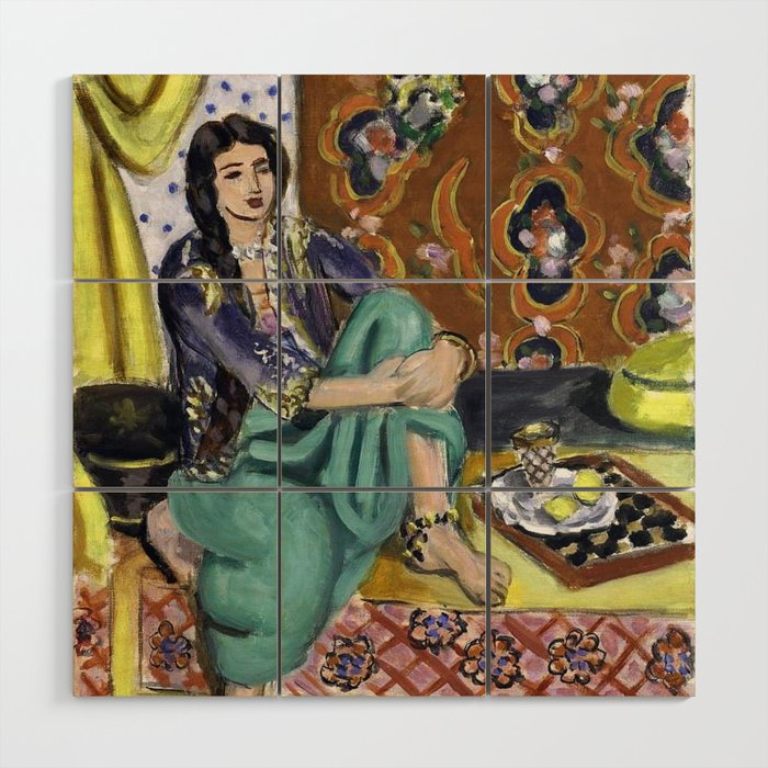 Henri Matisse 'Odalisque' Orientalist Female Figurative Art Wood Wall Art Gallery Image 1