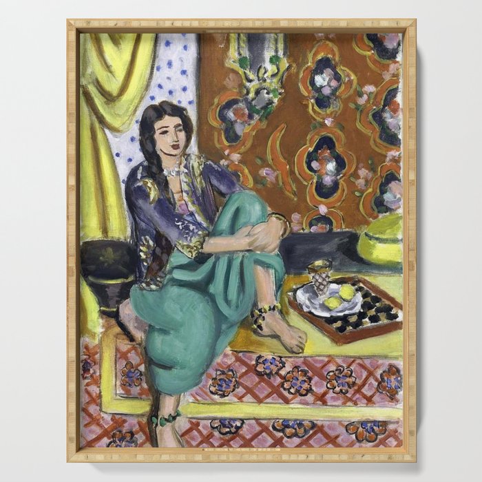 Henri Matisse 'Odalisque' Orientalist Female Figurative Art Serving Tray Gallery Image 1
