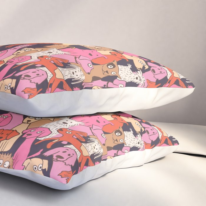 Dogs all day brights Pillow Sham Gallery Image 3