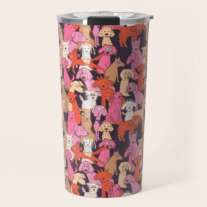 Dogs all day brights Travel Mug Gallery Image 1