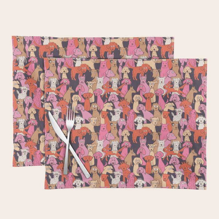 Dogs all day brights Placemat Gallery Image 1