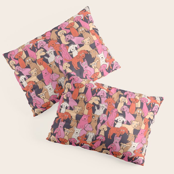 Dogs all day brights Pillow Sham Gallery Image 1